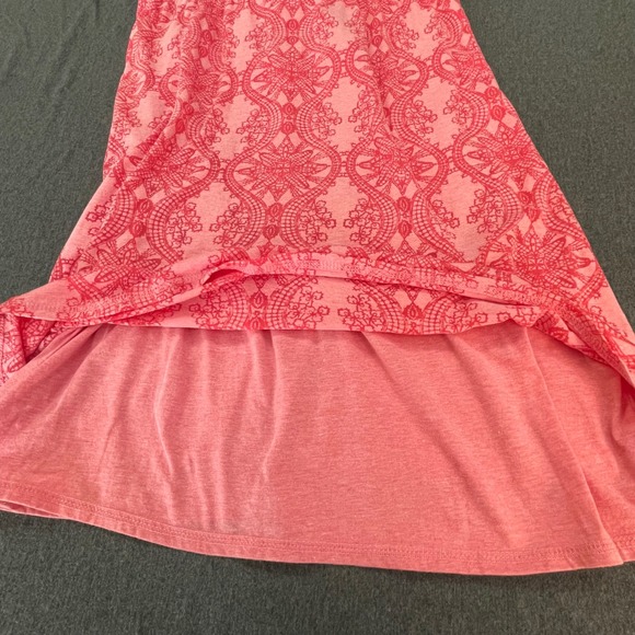 Athleta Pink Medallion Lace Print Empire Waist Tie Back Tank Dress 903726 XS - Picture 7 of 9